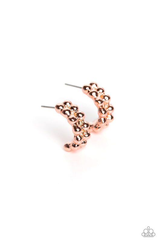 Paparazzi Accessories - Bubbling Beauty - Copper Earrings - Bling by JessieK