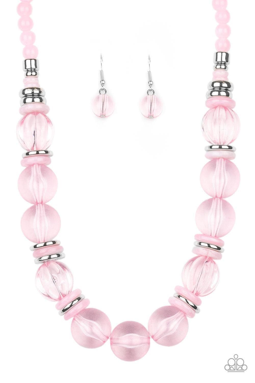 Paparazzi Accessories - Bubbly Beauty - Pink Necklace - Bling by JessieK