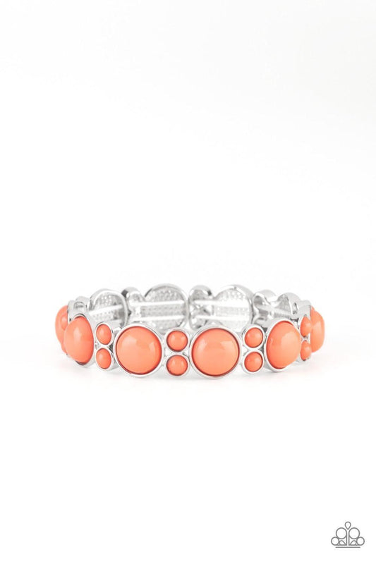 Paparazzi Accessories - Bubbly Belle - Orange (Coral) Bracelet - Bling by JessieK