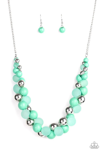 Paparazzi Accessories - Bubbly Brilliance - Green Necklace - Bling by JessieK