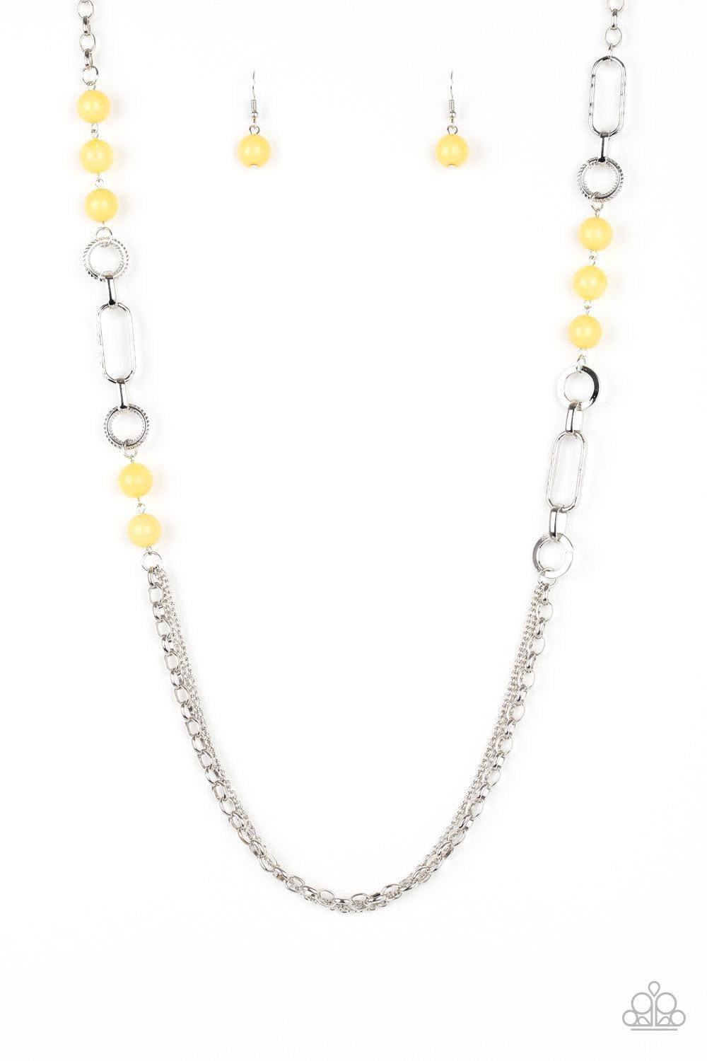 Paparazzi Accessories - Cache Me Out - Yellow Necklace - Bling by JessieK
