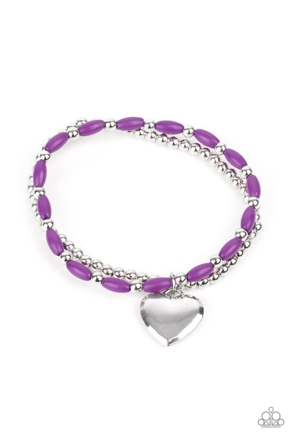Paparazzi Accessories - Candy Gram - Purple Bracelet - Bling by JessieK