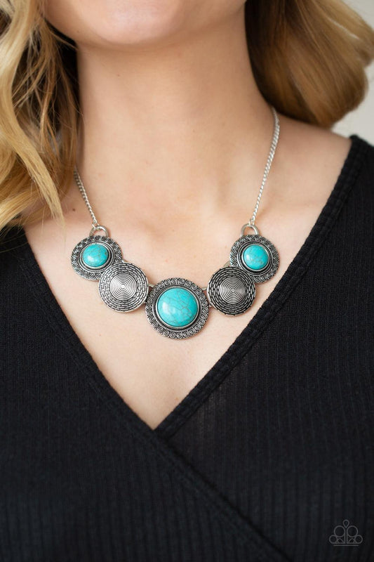 Paparazzi Accessories - Canyon Cottage - Blue Necklace - Bling by JessieK