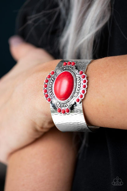 Paparazzi Accessories - Canyon Crafted - Red Bracelet - Bling by JessieK