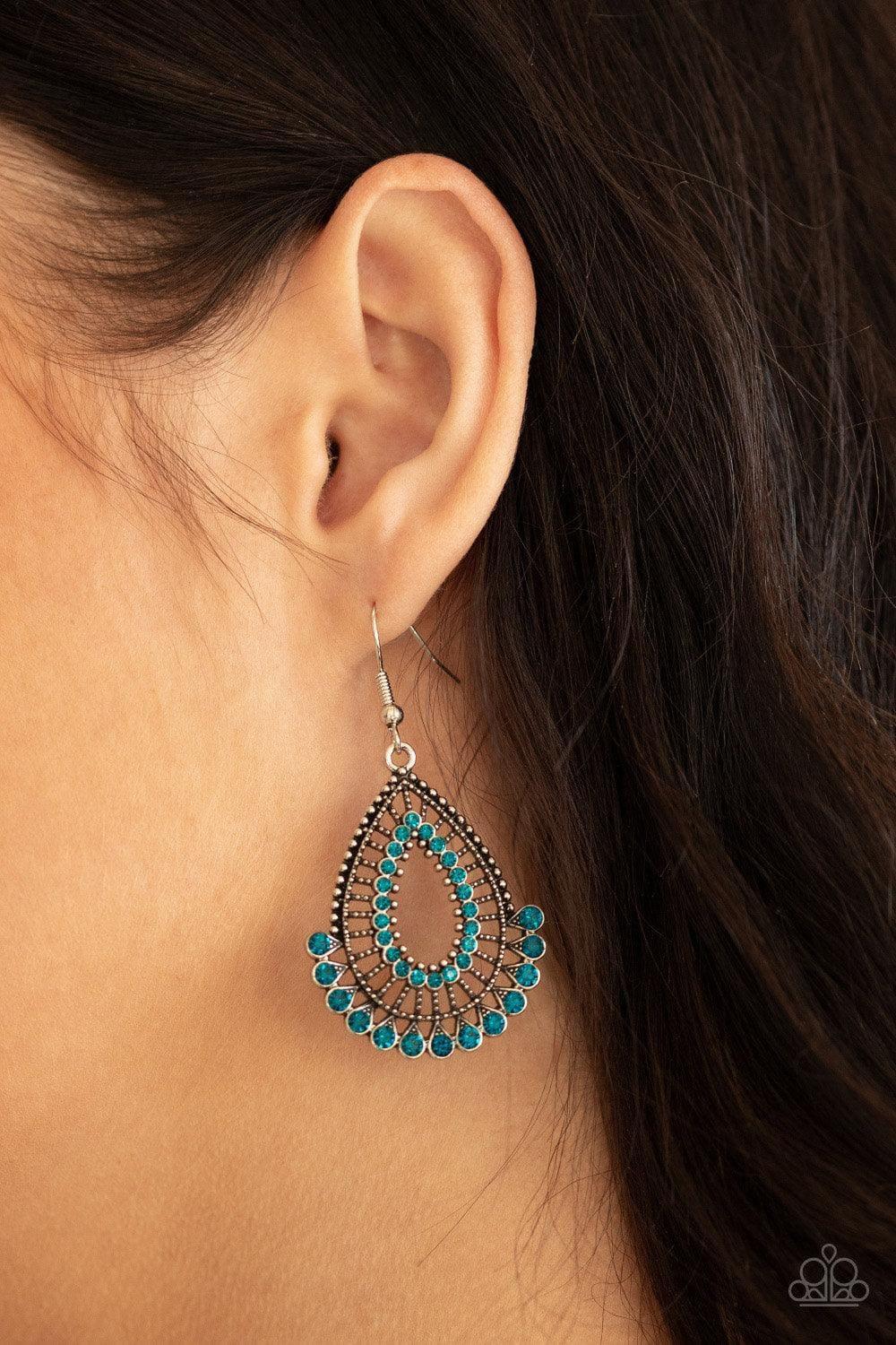 Paparazzi Accessories - Castle Collection - Blue Earring - Bling by JessieK