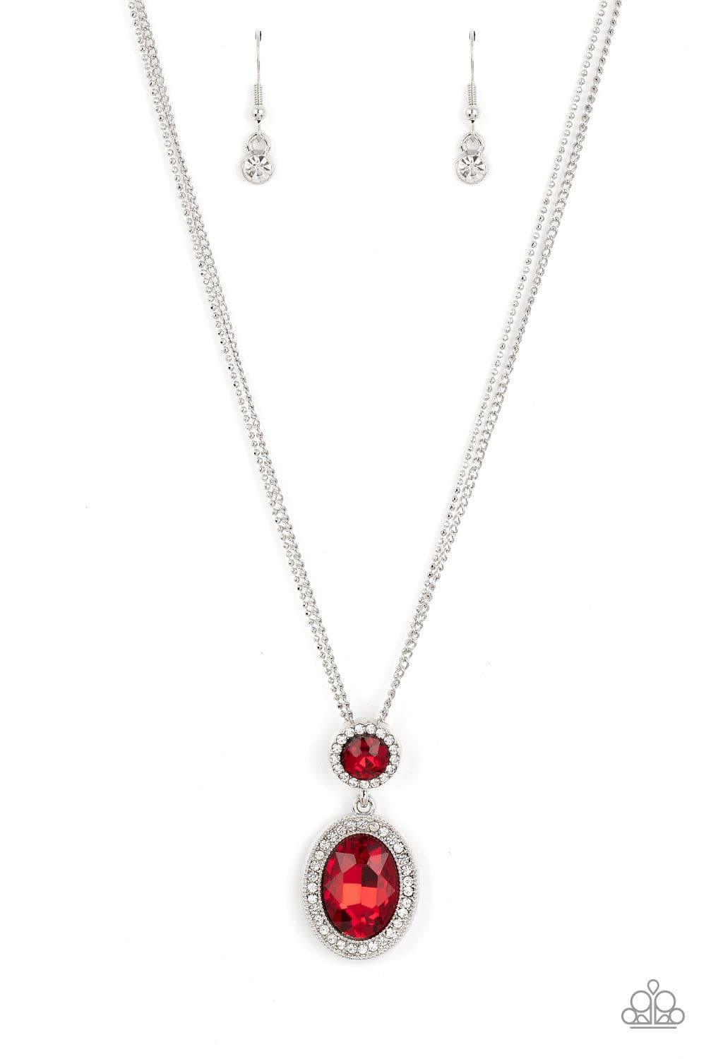 Paparazzi Accessories - Castle Diamonds - Red Necklace - Bling by JessieK