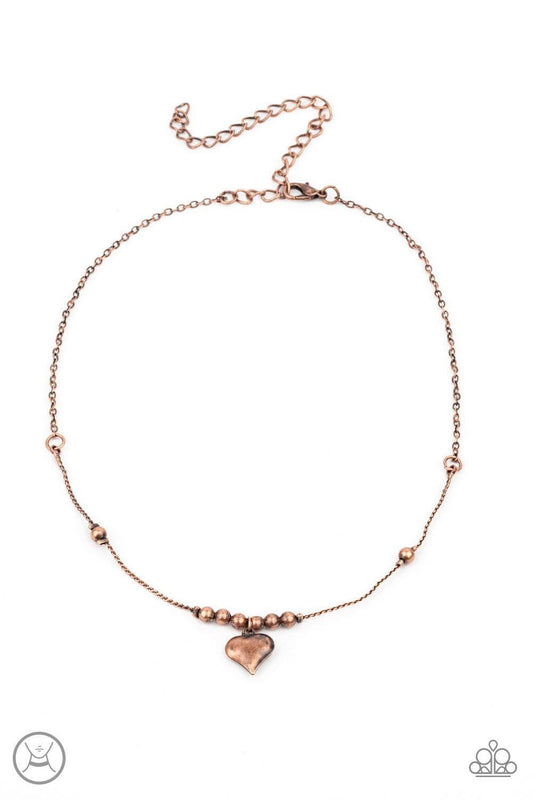 Paparazzi Accessories - Casual Crush - Copper Choker Necklace - Bling by JessieK
