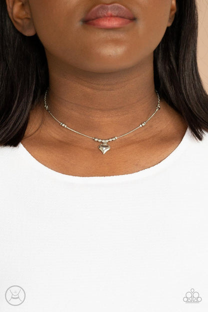 Paparazzi Accessories - Casual Crush - Silver Choker Necklace - Bling by JessieK