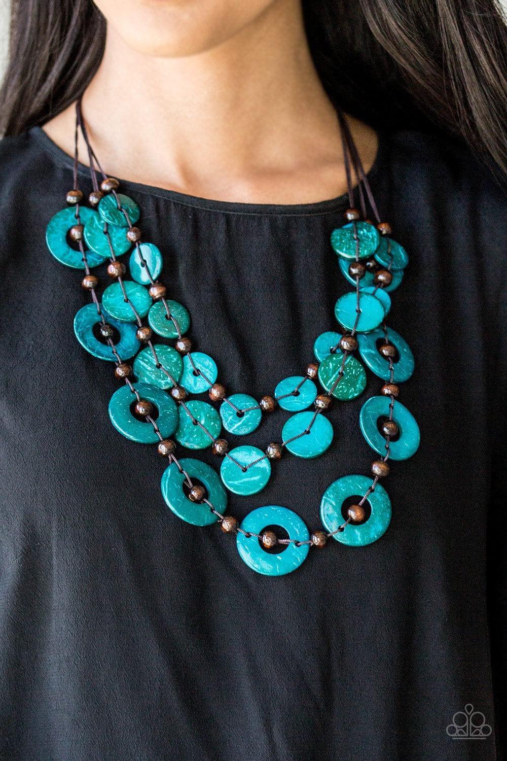 Paparazzi Accessories - Catalina Coastin - Blue Necklace - Bling by JessieK