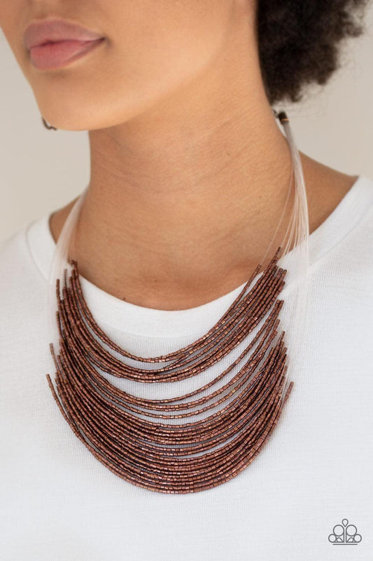 Paparazzi Accessories - Catwalk Queen - Copper Necklace - Bling by JessieK