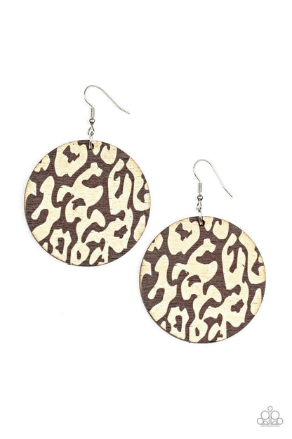 Paparazzi Accessories - Catwalk Safari - Brown Earrings - Bling by JessieK