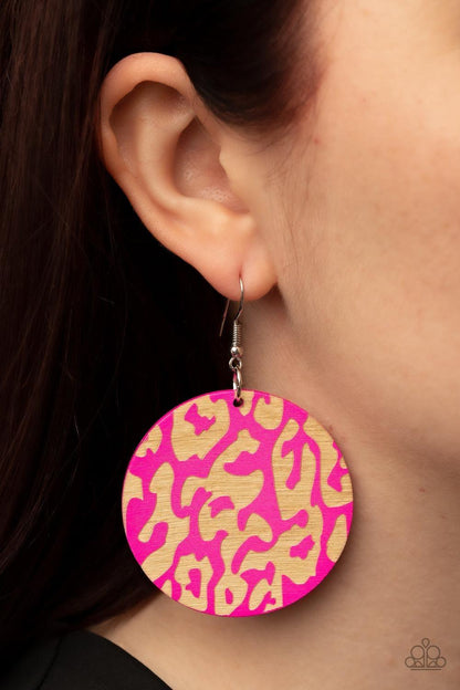 Paparazzi Accessories - Catwalk Safari - Pink Earrings - Bling by JessieK