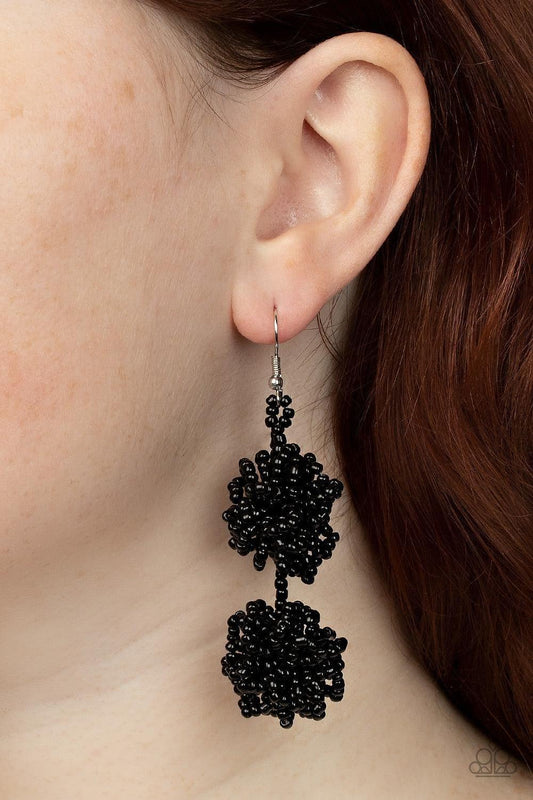 Paparazzi Accessories - Celestial Collision - Black Earrings - Bling by JessieK