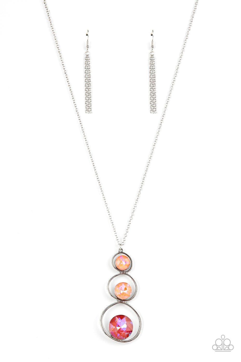Paparazzi Accessories - Celestial Courtier - Orange (Coral) Necklace - Bling by JessieK