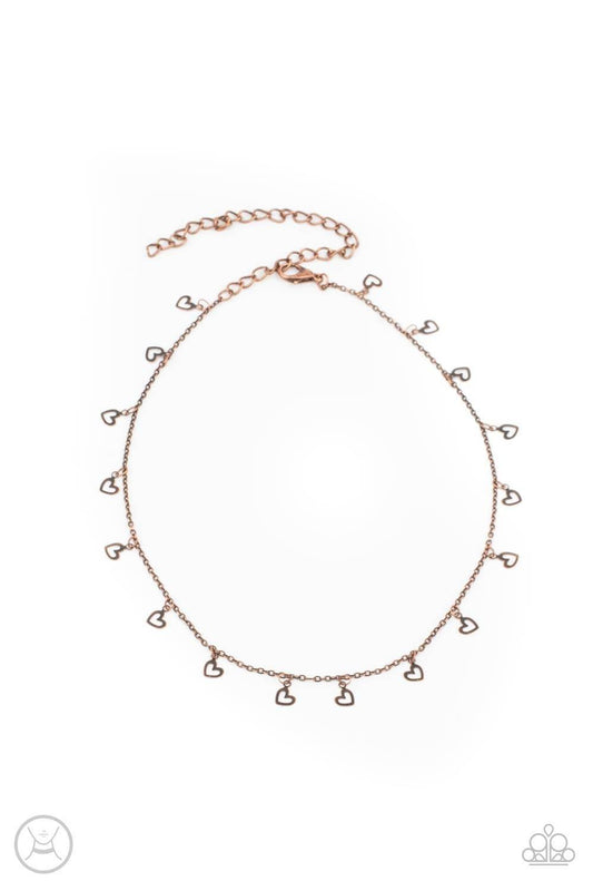Paparazzi Accessories - Charismatically Cupid - Copper Choker Necklace - Bling by JessieK