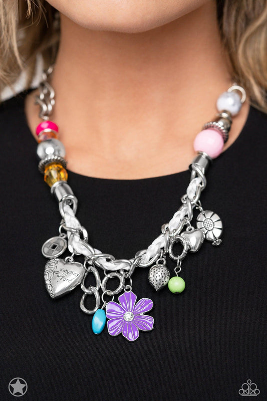 Paparazzi Accessories - Charmed, I Am Sure - Multicolor Necklace - Blockbuster Exclusive - Bling by JessieK