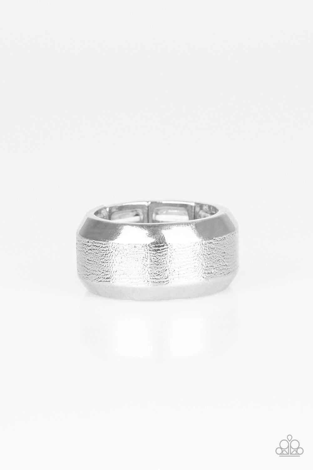 Paparazzi Accessories - Checkmate - Silver Men's Ring - Bling by JessieK