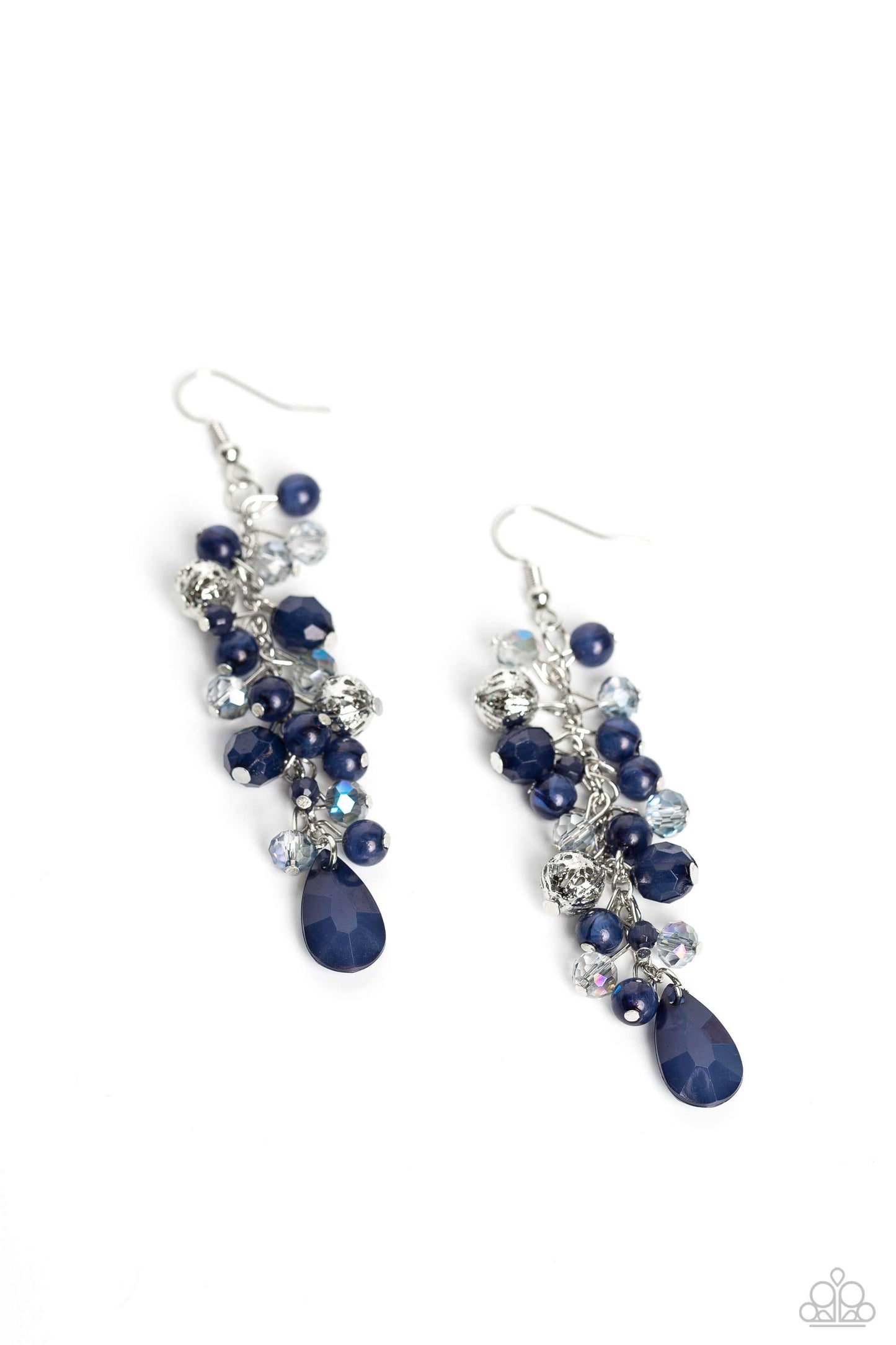 Paparazzi Accessories - Cheeky Cascade - Blue Earrings - Bling by JessieK