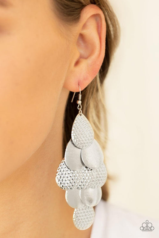 Paparazzi Accessories - Chime Time - Silver Earrings - Bling by JessieK