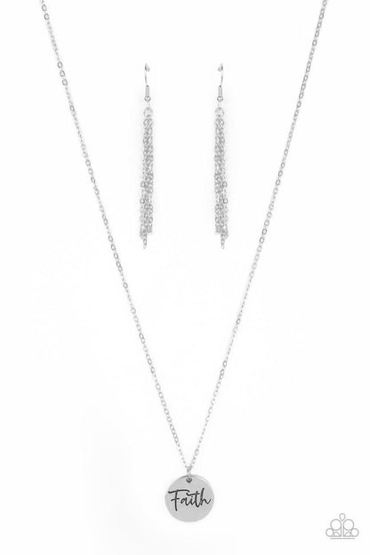 Paparazzi Accessories - Choose Faith - Silver Dainty Necklace - Bling by JessieK