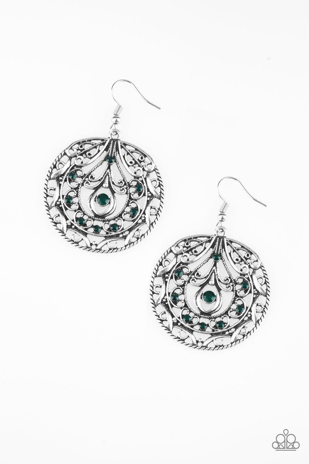 Paparazzi Accessories - Choose To Sparkle - Green Earrings - Bling by JessieK