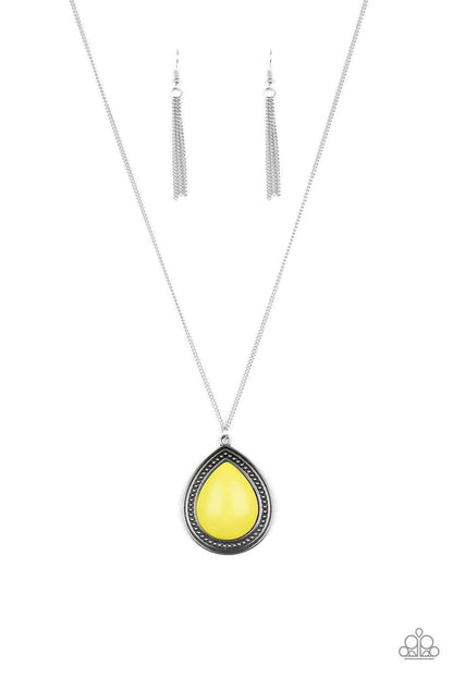 Paparazzi Accessories - Chroma Courageous - Yellow Necklace - Bling by JessieK