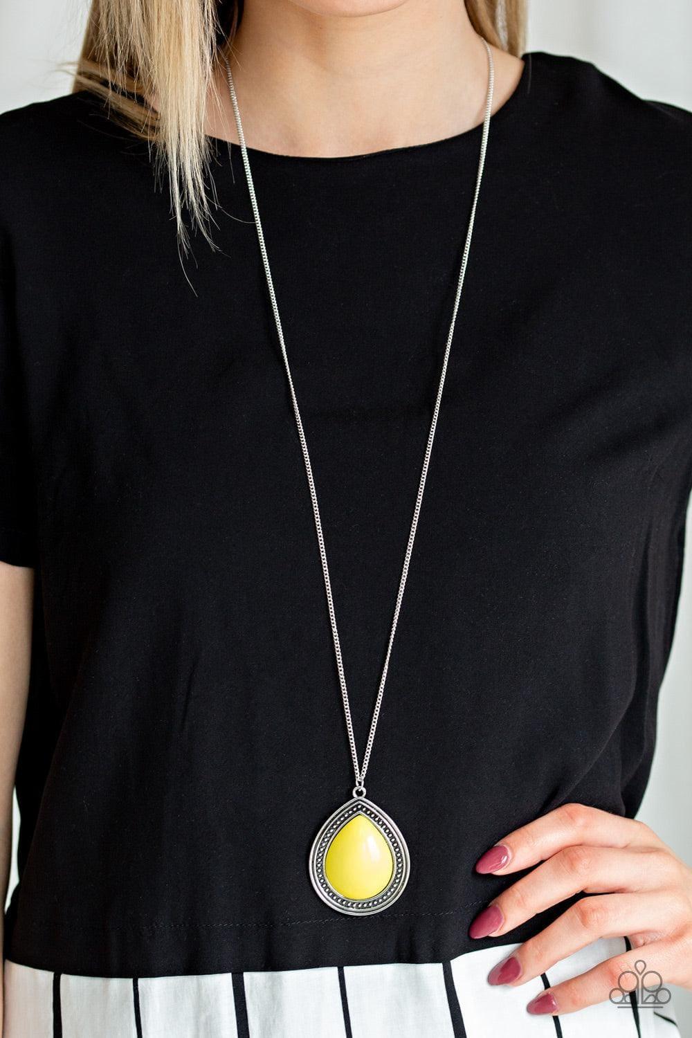 Paparazzi Accessories - Chroma Courageous - Yellow Necklace - Bling by JessieK