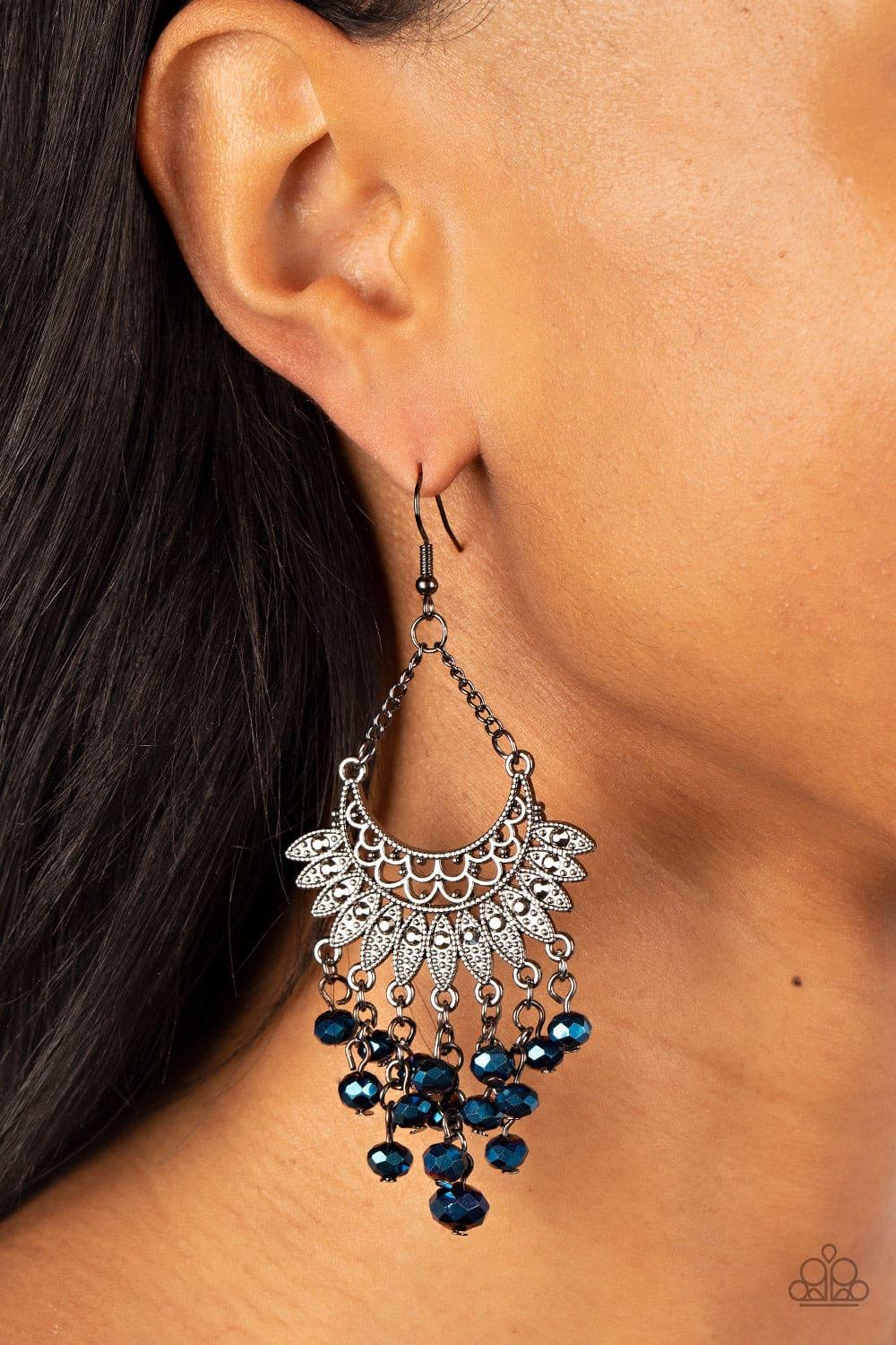 Paparazzi Accessories - Chromatic Cascade - Blue Earrings - Bling by JessieK