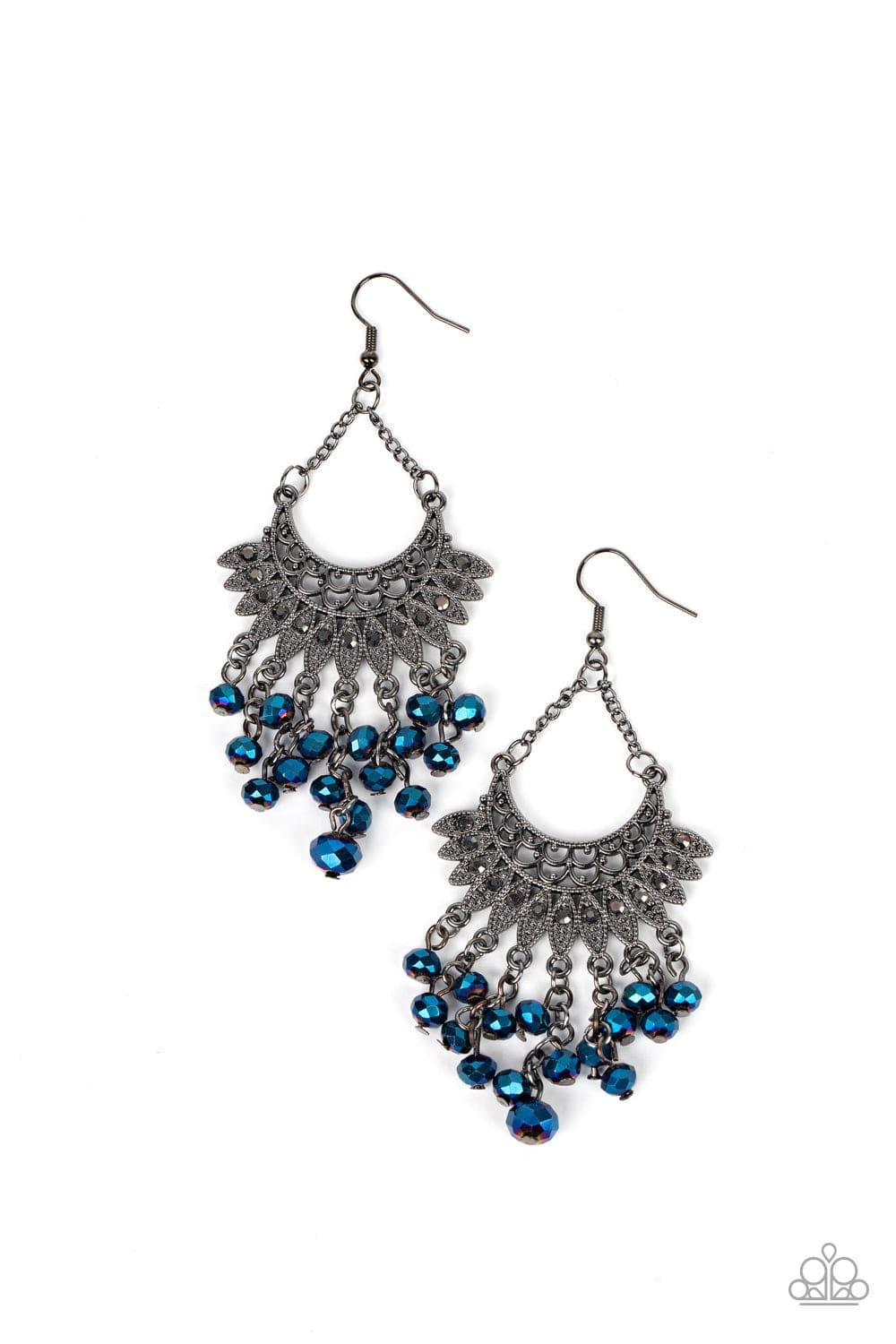 Paparazzi Accessories - Chromatic Cascade - Blue Earrings - Bling by JessieK