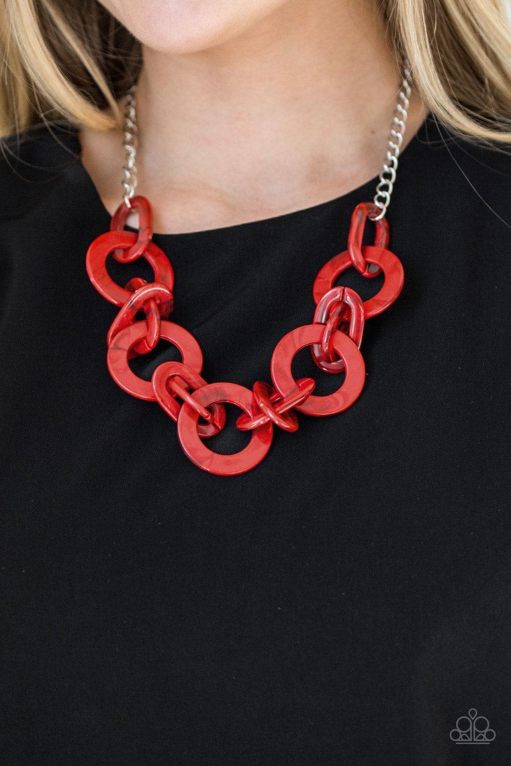 Chromatic Charm Red Necklace
