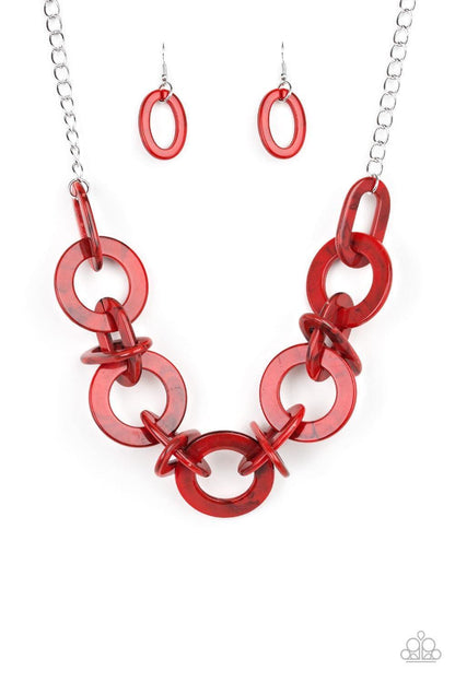 Paparazzi Accessories - Chromatic Charm - Red Necklace - Bling by JessieK