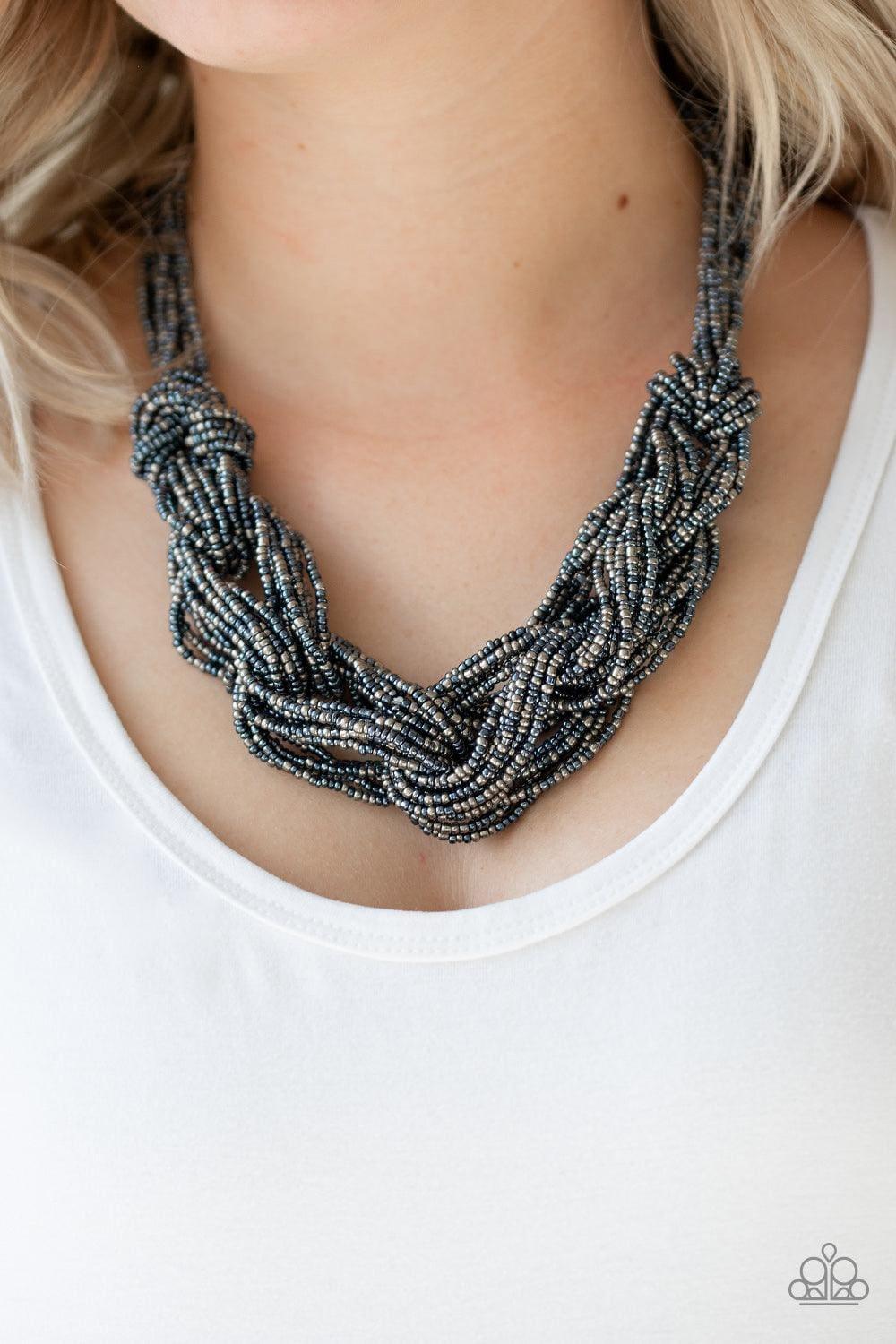 Paparazzi Accessories - City Catwalk - Blue Necklace - Bling by JessieK