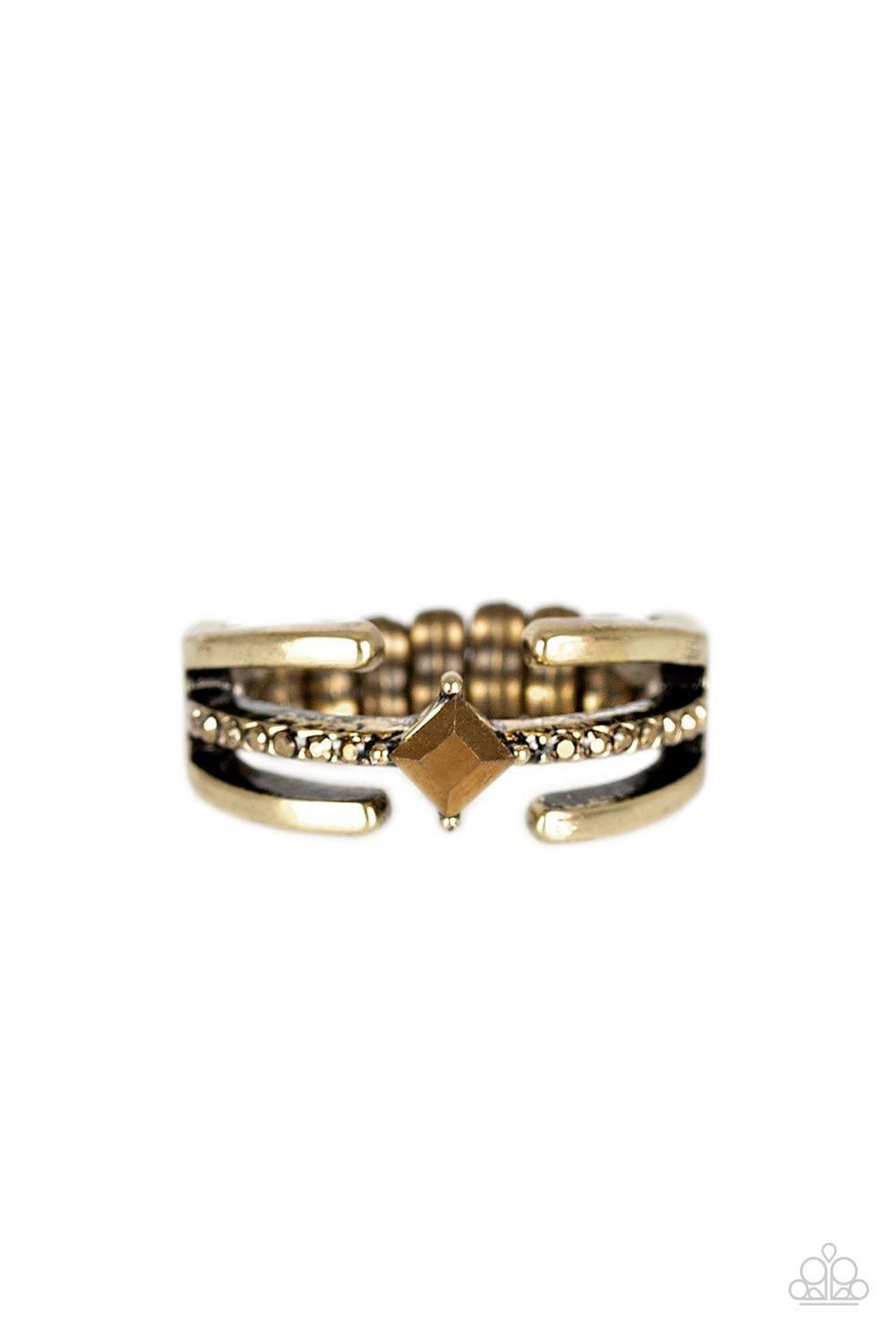 Paparazzi Accessories - City Center - Brass Ring - Bling by JessieK