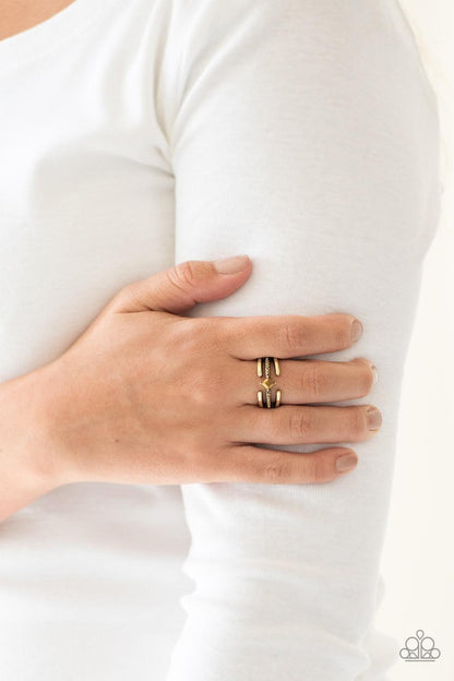 Paparazzi Accessories - City Center - Brass Ring - Bling by JessieK