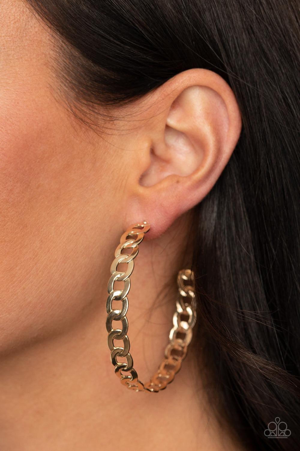 Paparazzi Accessories - Climate Chainge - Gold Earrings - Bling by JessieK