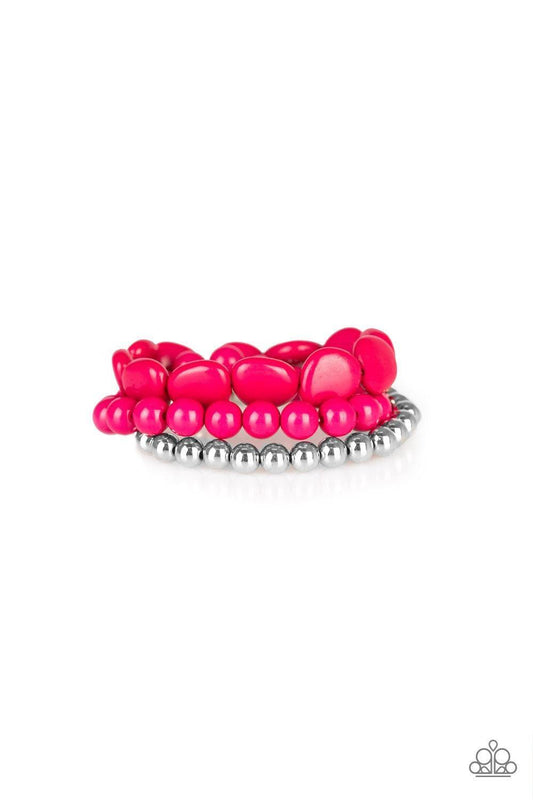 Paparazzi Accessories - Color Venture - Pink Bracelet - Bling by JessieK