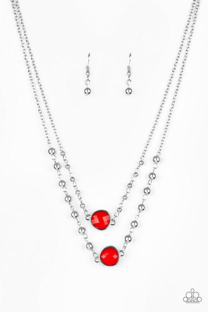 Paparazzi Accessories - Colorfully Charming - Red Necklace - Bling by JessieK