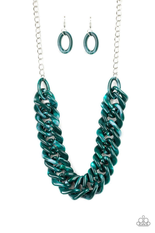 Paparazzi Accessories - Comin In Haute - Green Necklace - Bling by JessieK
