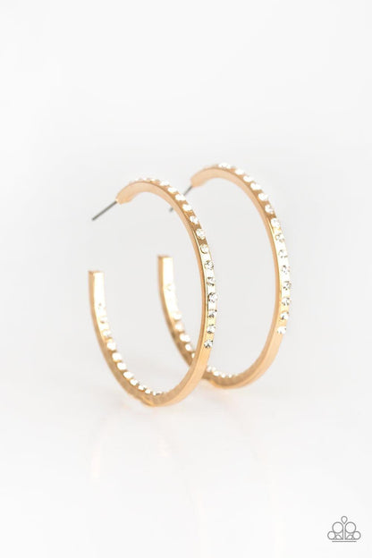 Paparazzi Accessories - Comin Into Money - Gold Hoop Earrings - Bling by JessieK