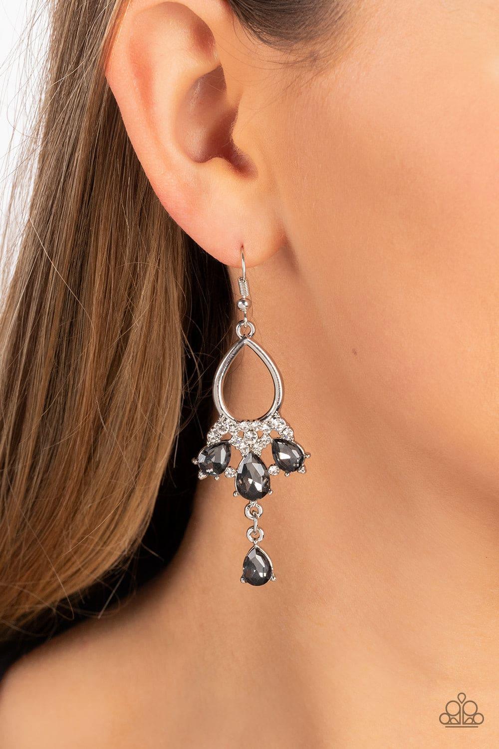 Paparazzi Accessories - Coming In Clutch - Silver Earrings - Bling by JessieK