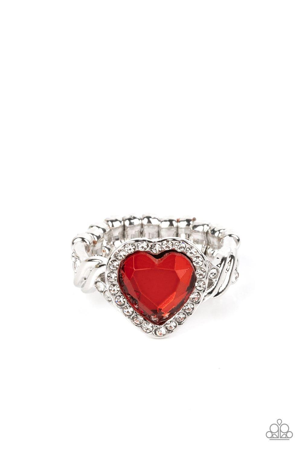 Paparazzi Accessories - Committed To Cupid - Red Ring - Bling by JessieK