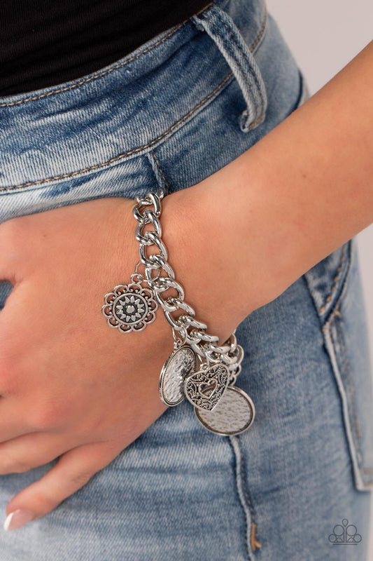 Paparazzi Accessories - Complete Charm-ony - Silver Bracelet - Bling by JessieK