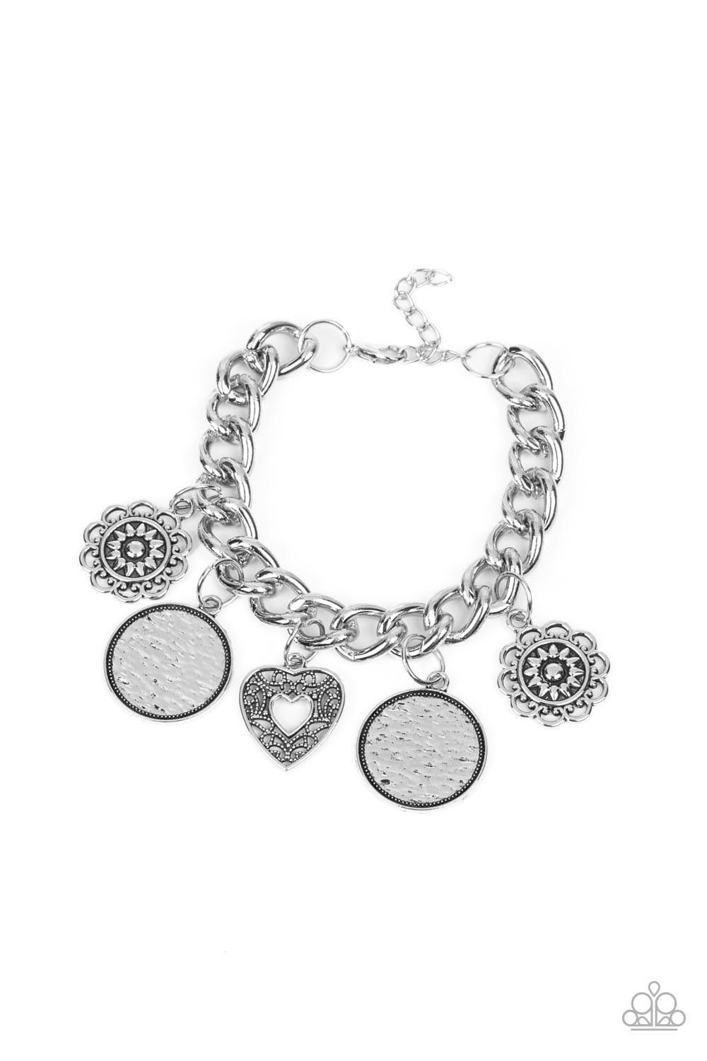 Paparazzi Accessories - Complete Charm-ony - Silver Bracelet - Bling by JessieK