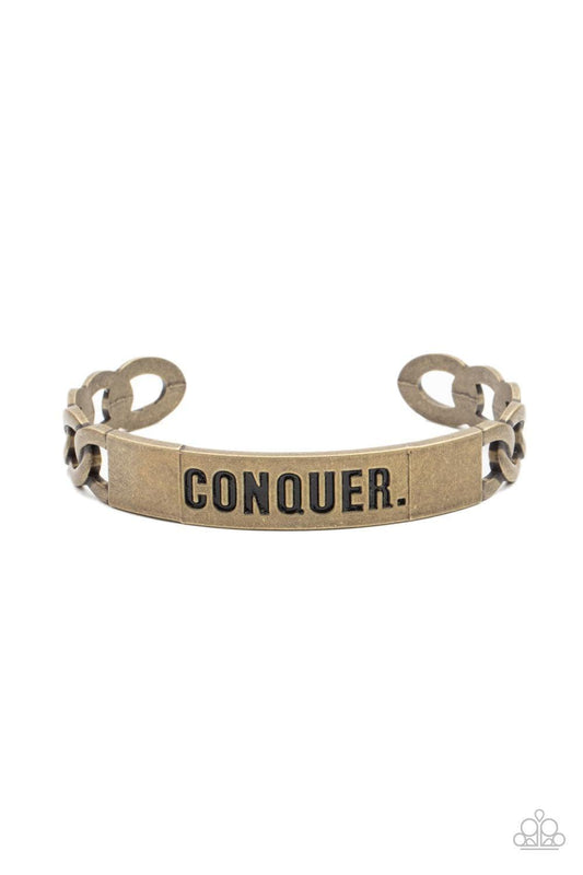 Paparazzi Accessories - Conquer Your Fears - Brass Bracelet - Bling by JessieK