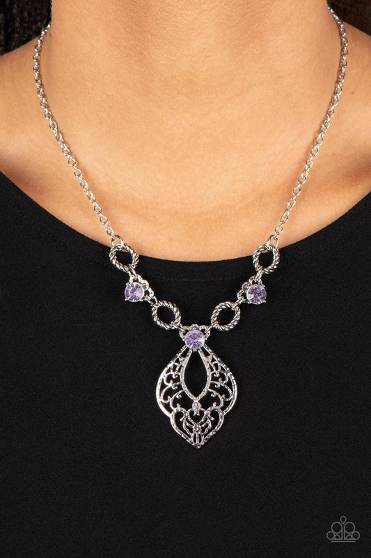 Paparazzi Accessories - Contemporary Connections - Purple Necklace - Bling by JessieK