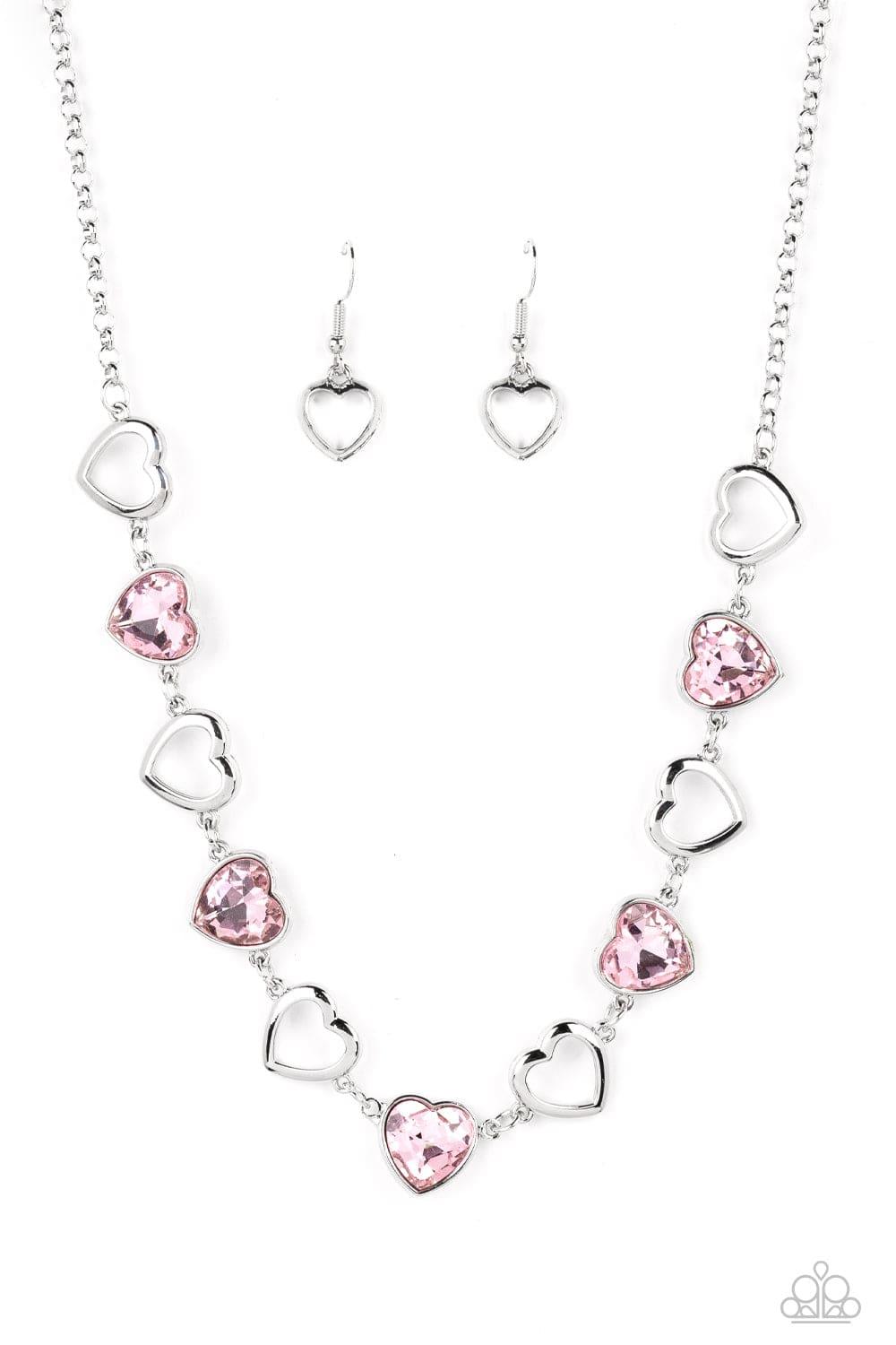 Paparazzi Accessories - Contemporary Cupid - Pink Necklace - Bling by JessieK