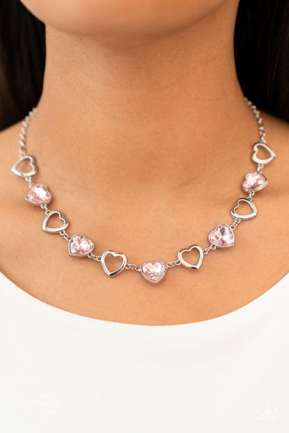 Paparazzi Accessories - Contemporary Cupid - Pink Necklace - Bling by JessieK