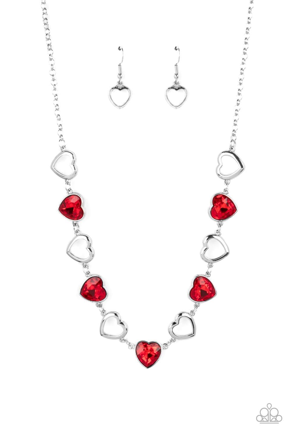 Paparazzi Accessories - Contemporary Cupid - Red Necklace - Bling by JessieK