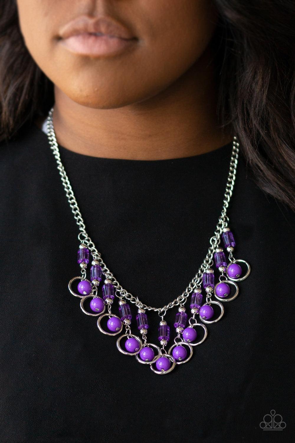 Paparazzi Accessories - Cool Cascade - Purple Necklace - Bling by JessieK