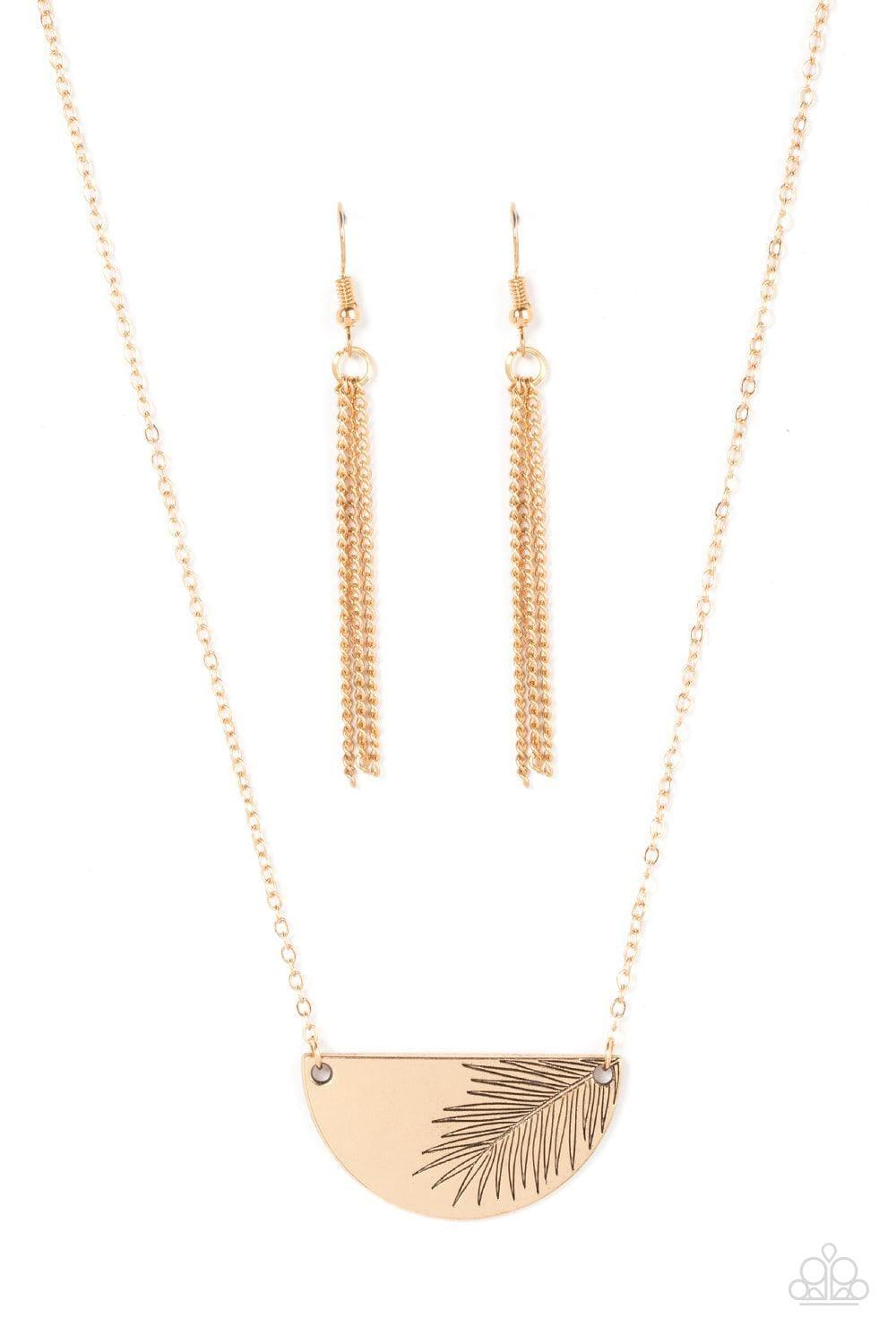 Paparazzi Accessories - Cool, Palm, And Collected - Gold Necklace - Bling by JessieK